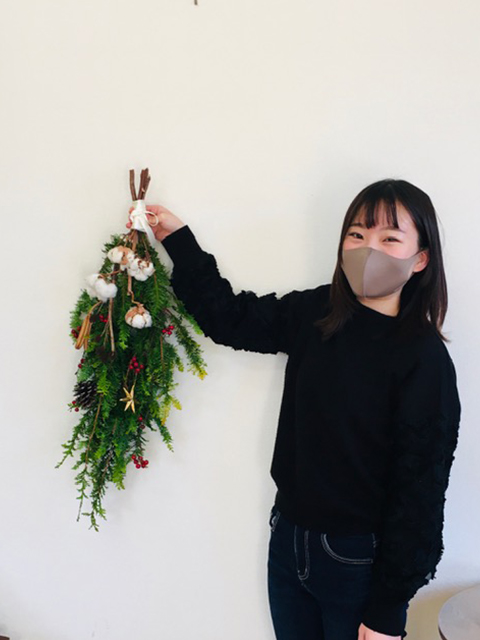 クリスマス花のお稽古